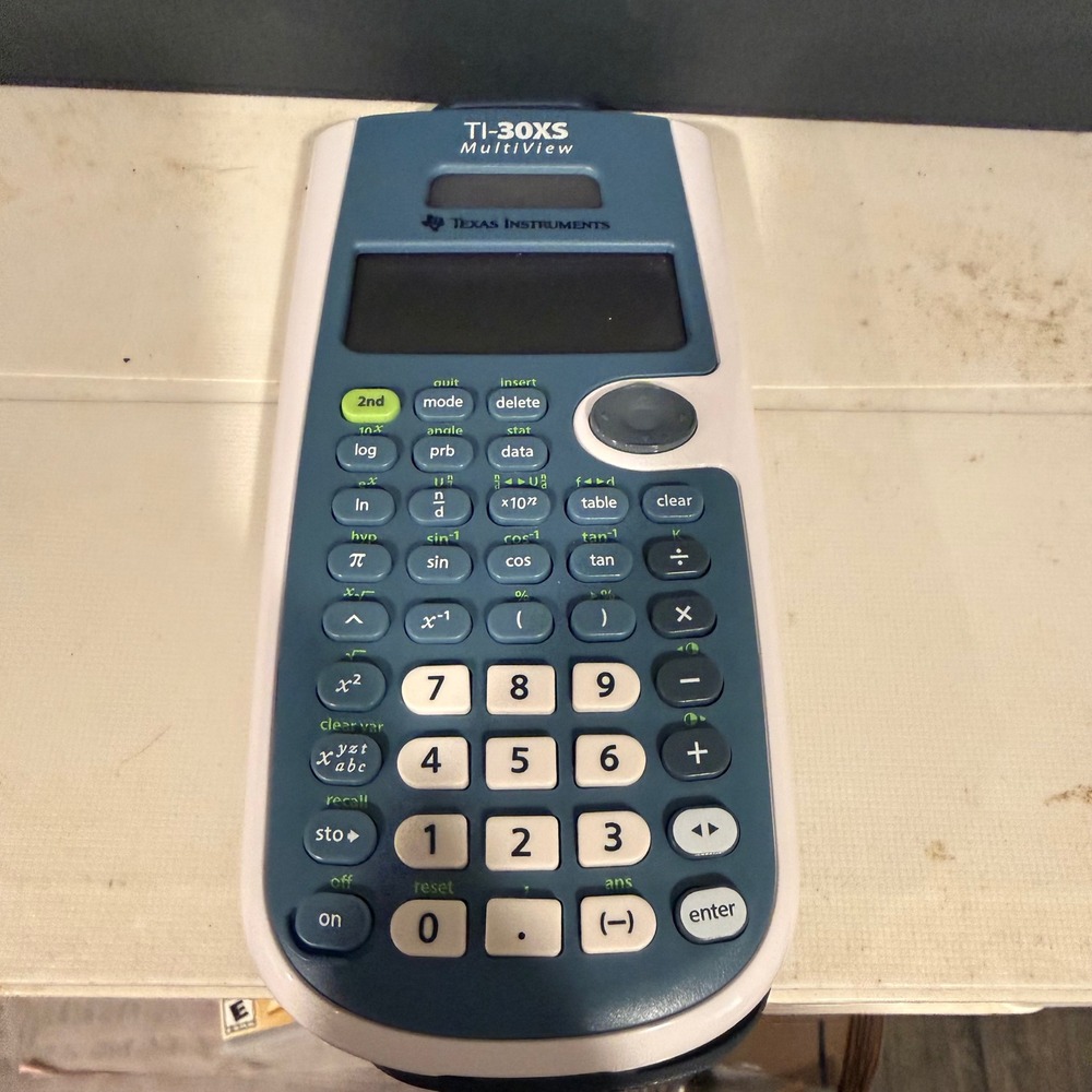 Texas Instruments TI-30XS MultiView Scientific‎ Calculator Blue White Excellent